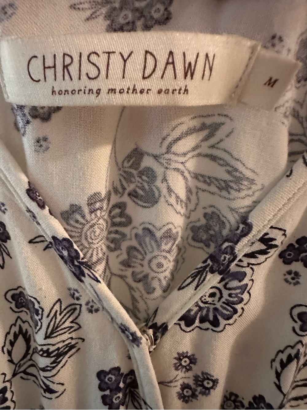 Christy Dawn Cream Floral Spaghetti Strap Midi Dress “the Lincoln” size Medium - Picture 7 of 11